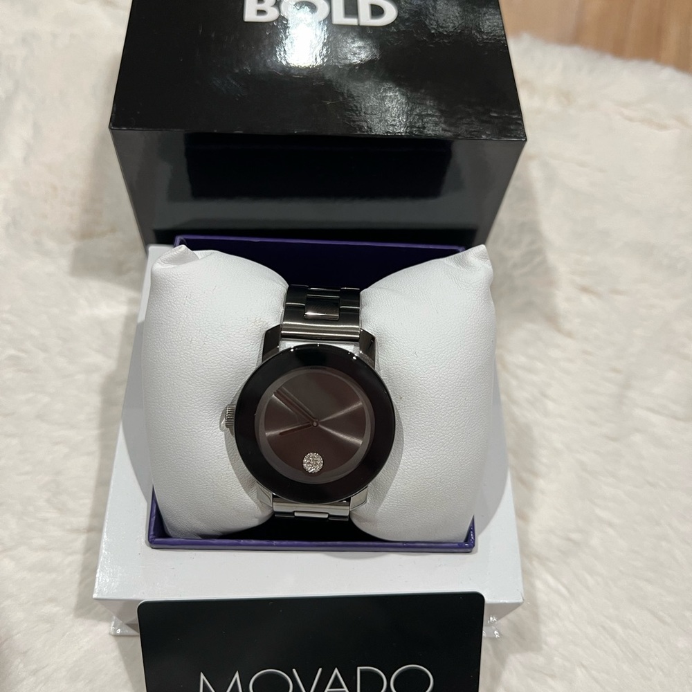 Movado Bold Woman's Gunmetal Watch
